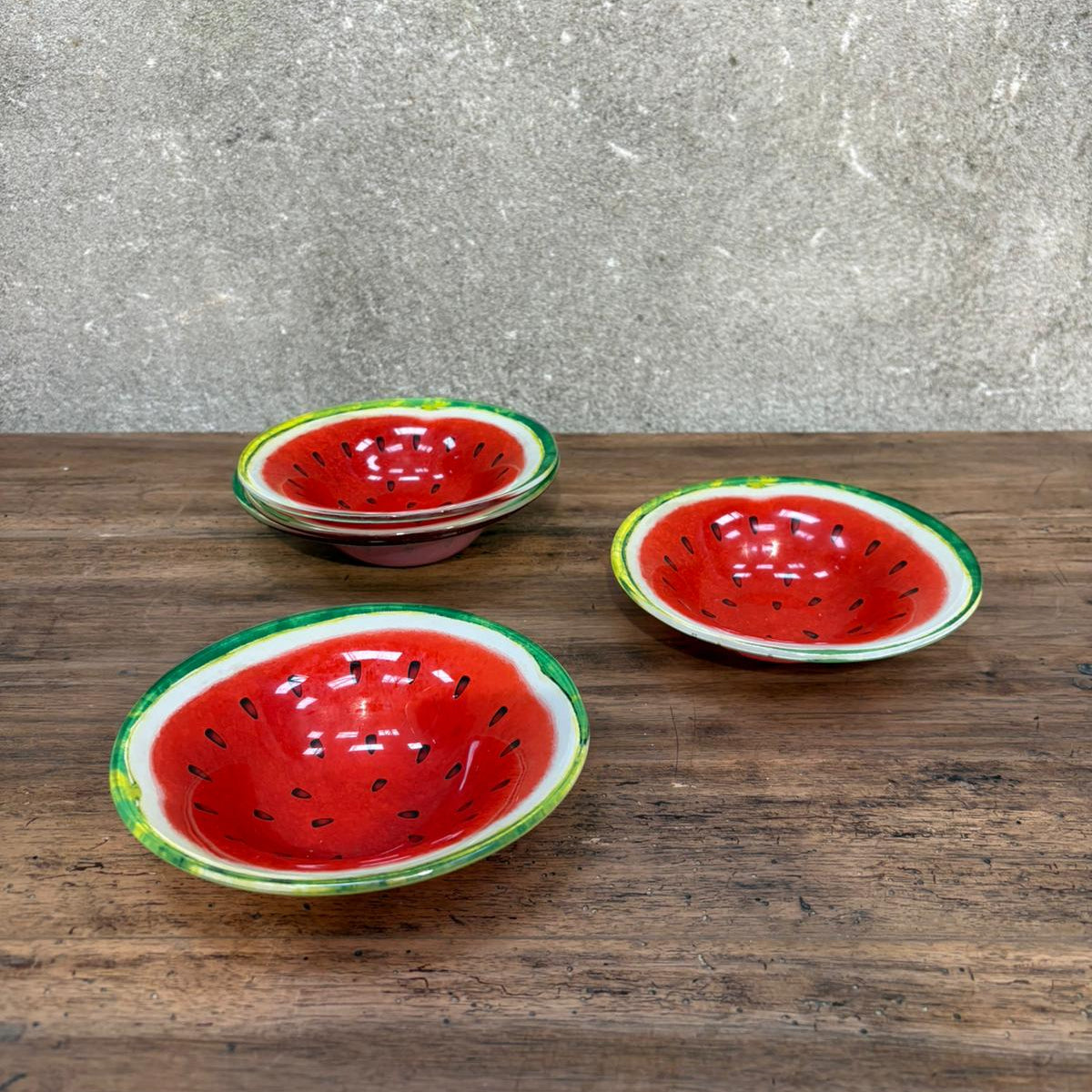 Assiette à dessert en verre à décor pastèque sélectionné par déco à deux 