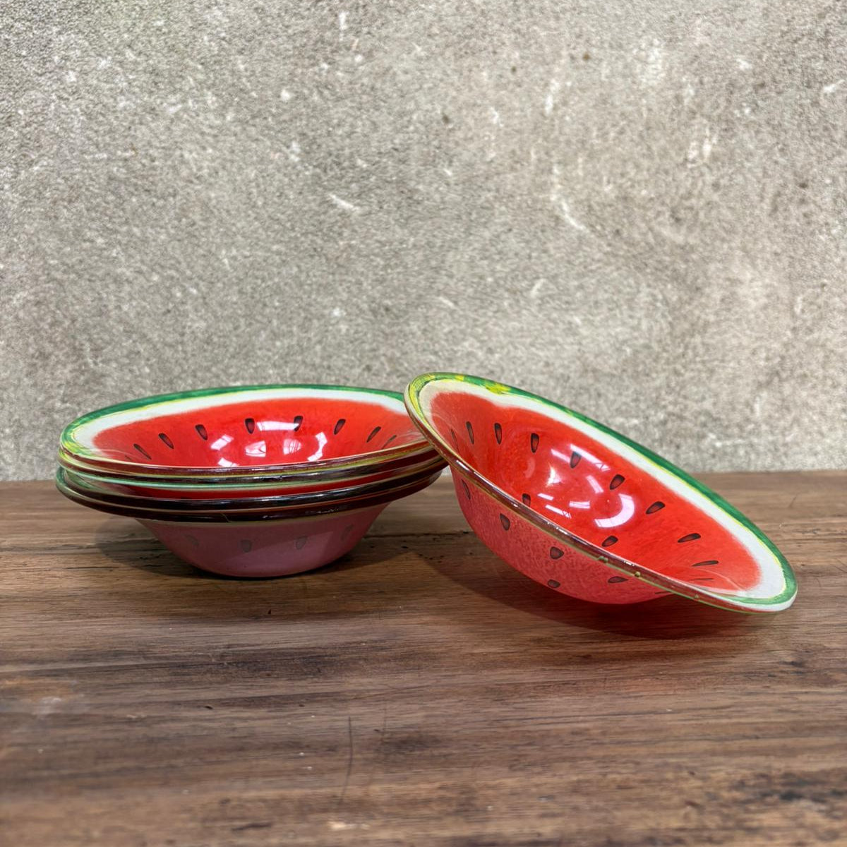 Assiette à dessert en verre à décor pastèque sélectionné par déco à deux 