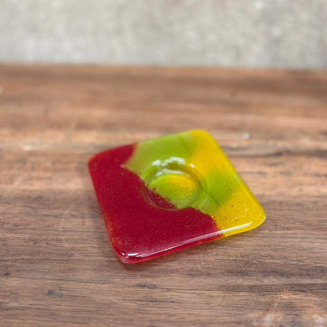 Ensemble bougeoir en pâte de verre sélectionné par déco à deux 