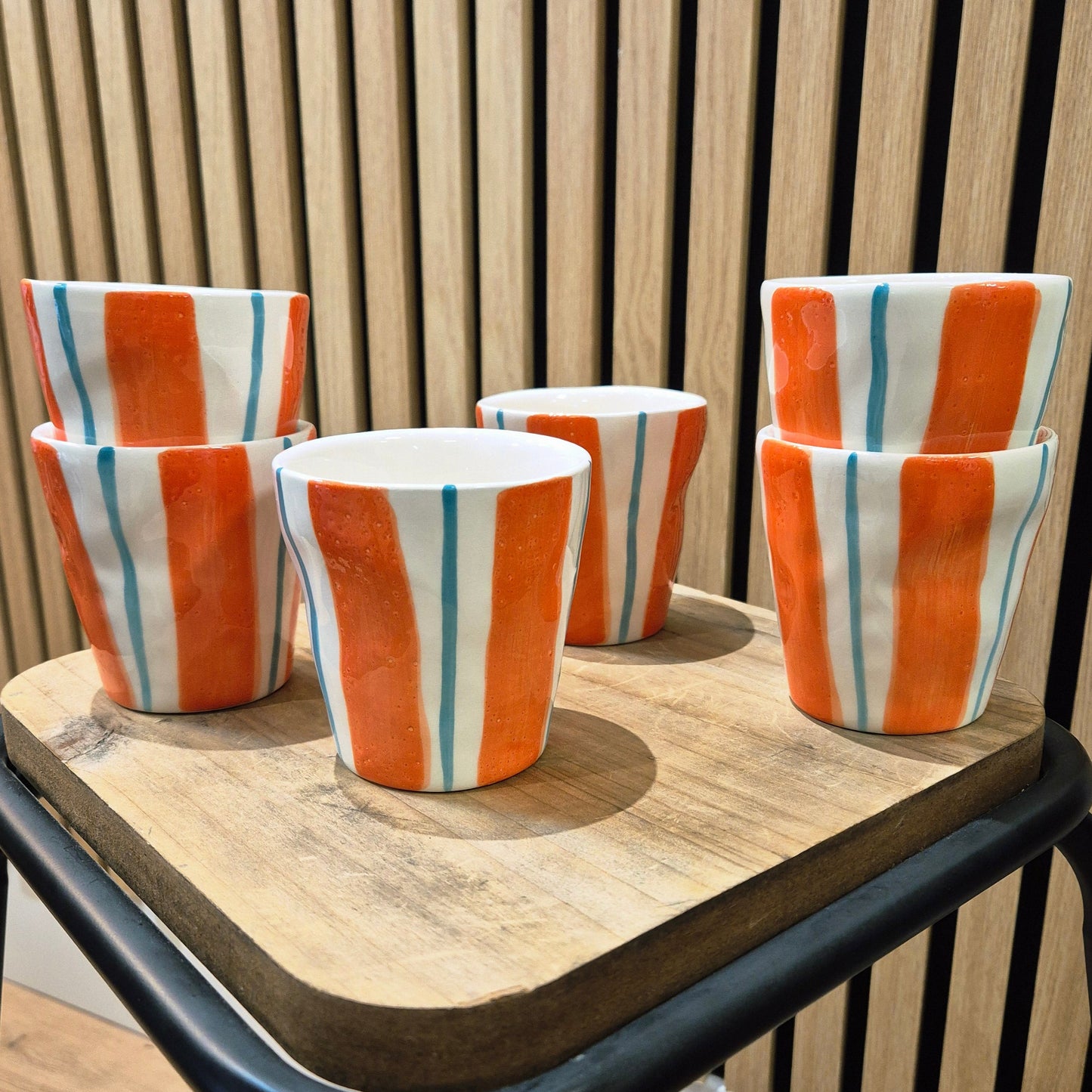 Tasse à Café Duro Ceramics Lungo Linear Tangerine sélectionné par Déco à deux
