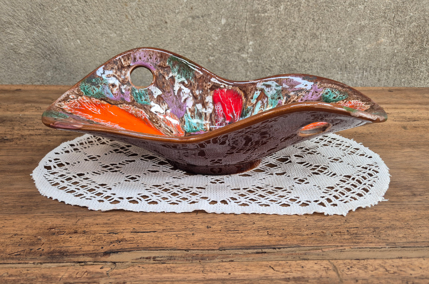 Coupe à fruits en céramique Vallauris vintage – objet de seconde main sélectionné par Déco à Deux