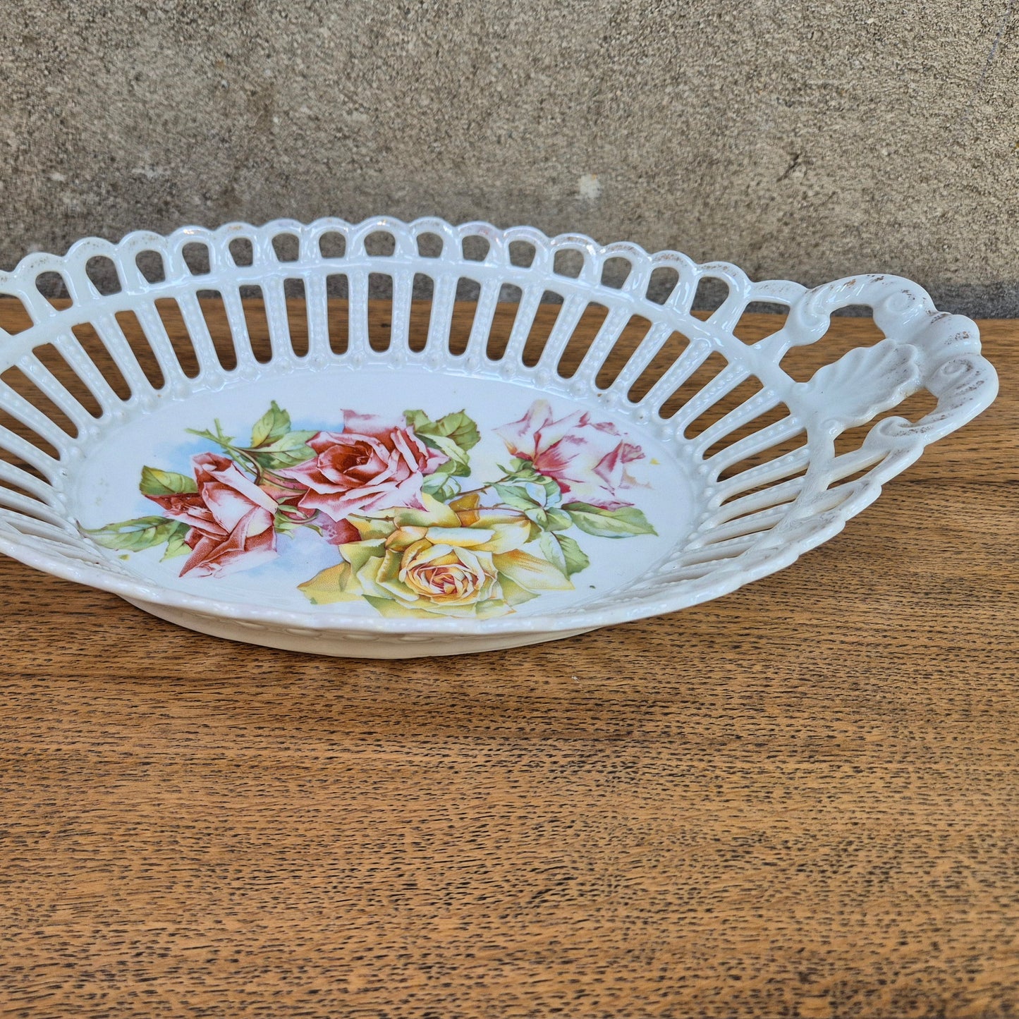 Coupe à fruits porcelaine vintage – objet de seconde main sélectionné par Déco à Deux