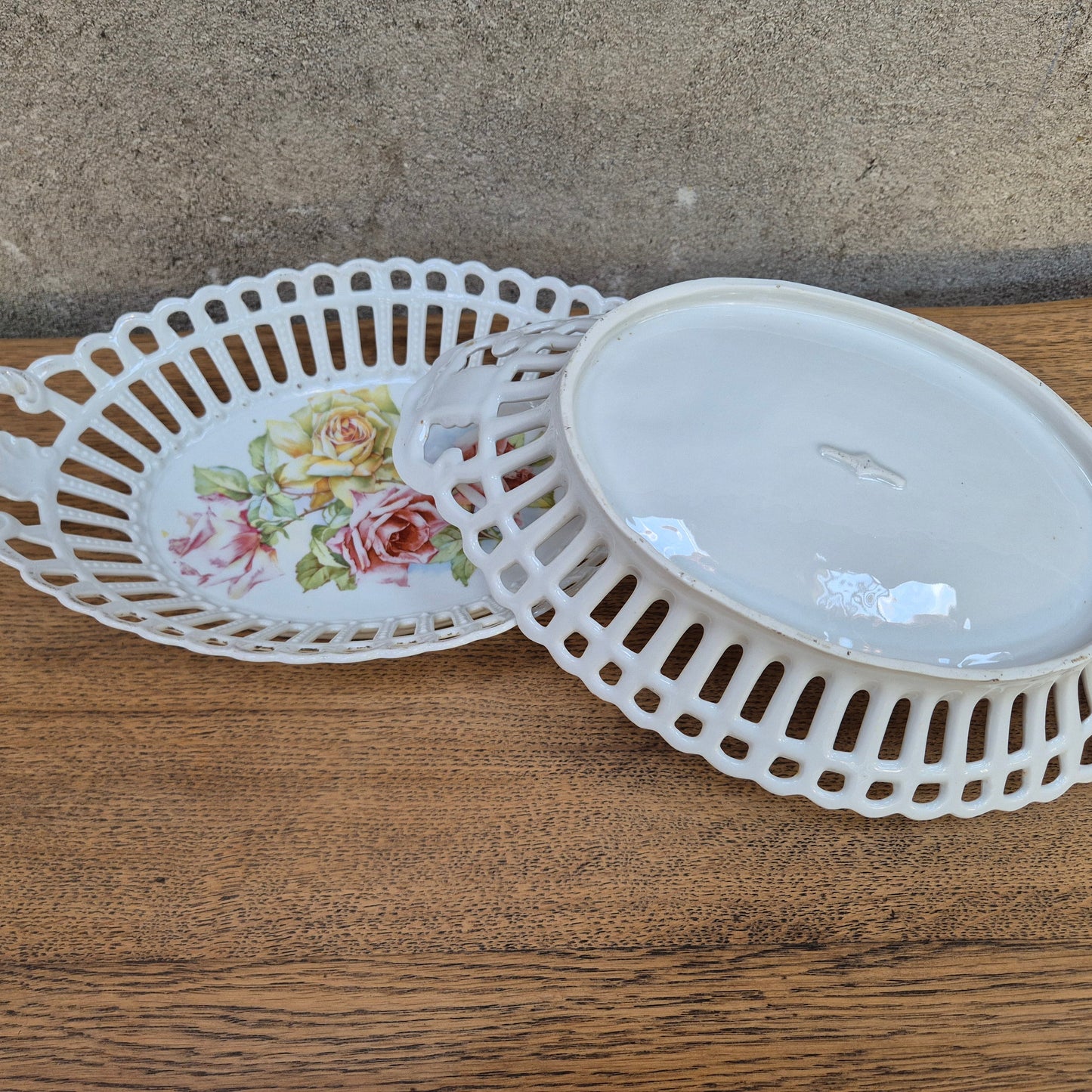 Coupe à fruits porcelaine vintage – objet de seconde main sélectionné par Déco à Deux