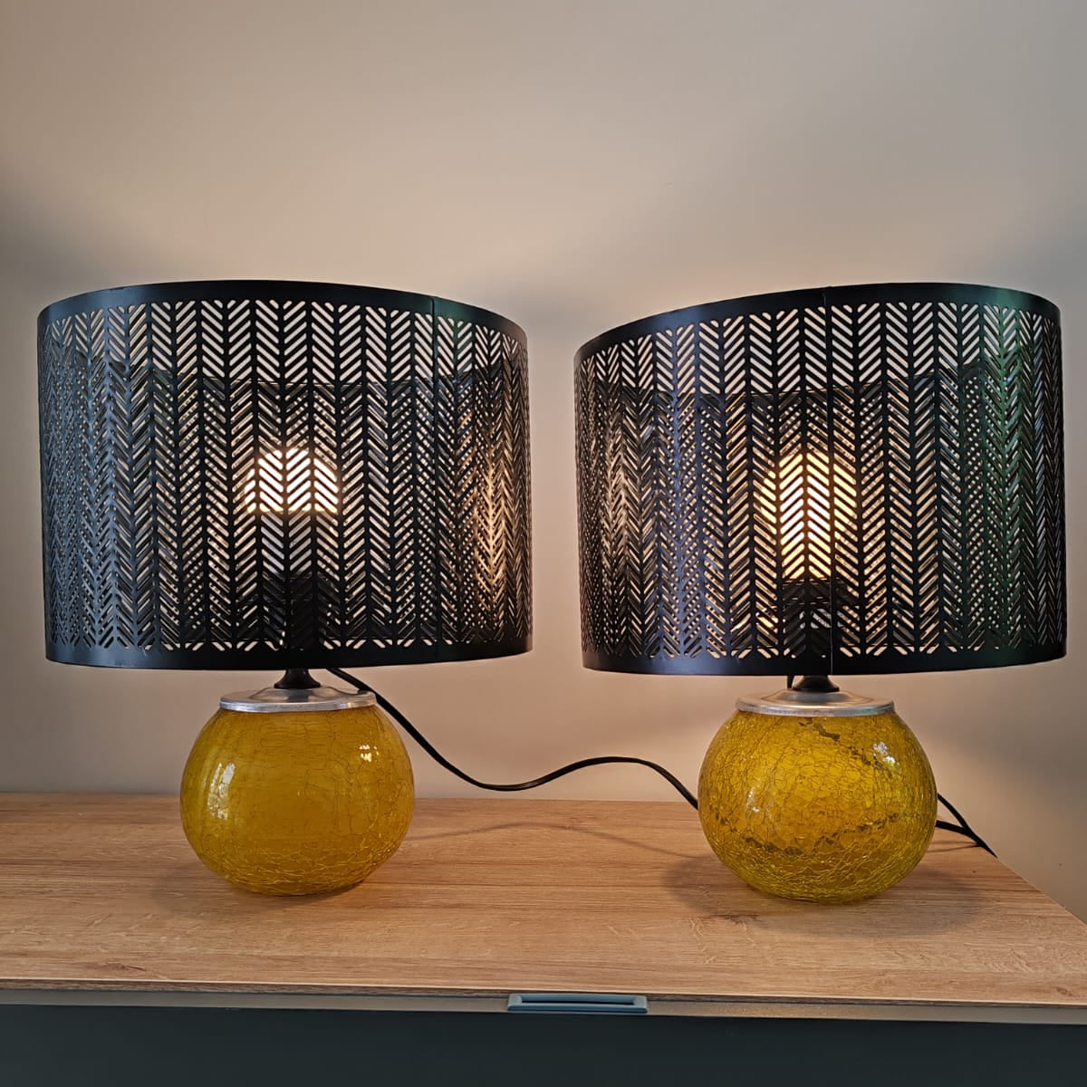 Ensemble de lampe à poser vintage – objet de seconde main sélectionné par Déco à Deux