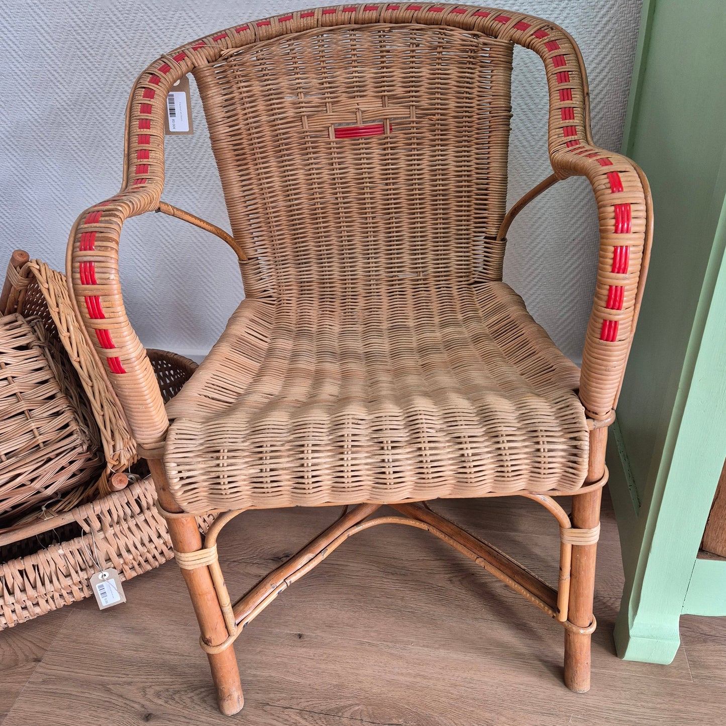 Fauteuil en Rotin vintage – objet de seconde main sélectionné par Déco à Deux
