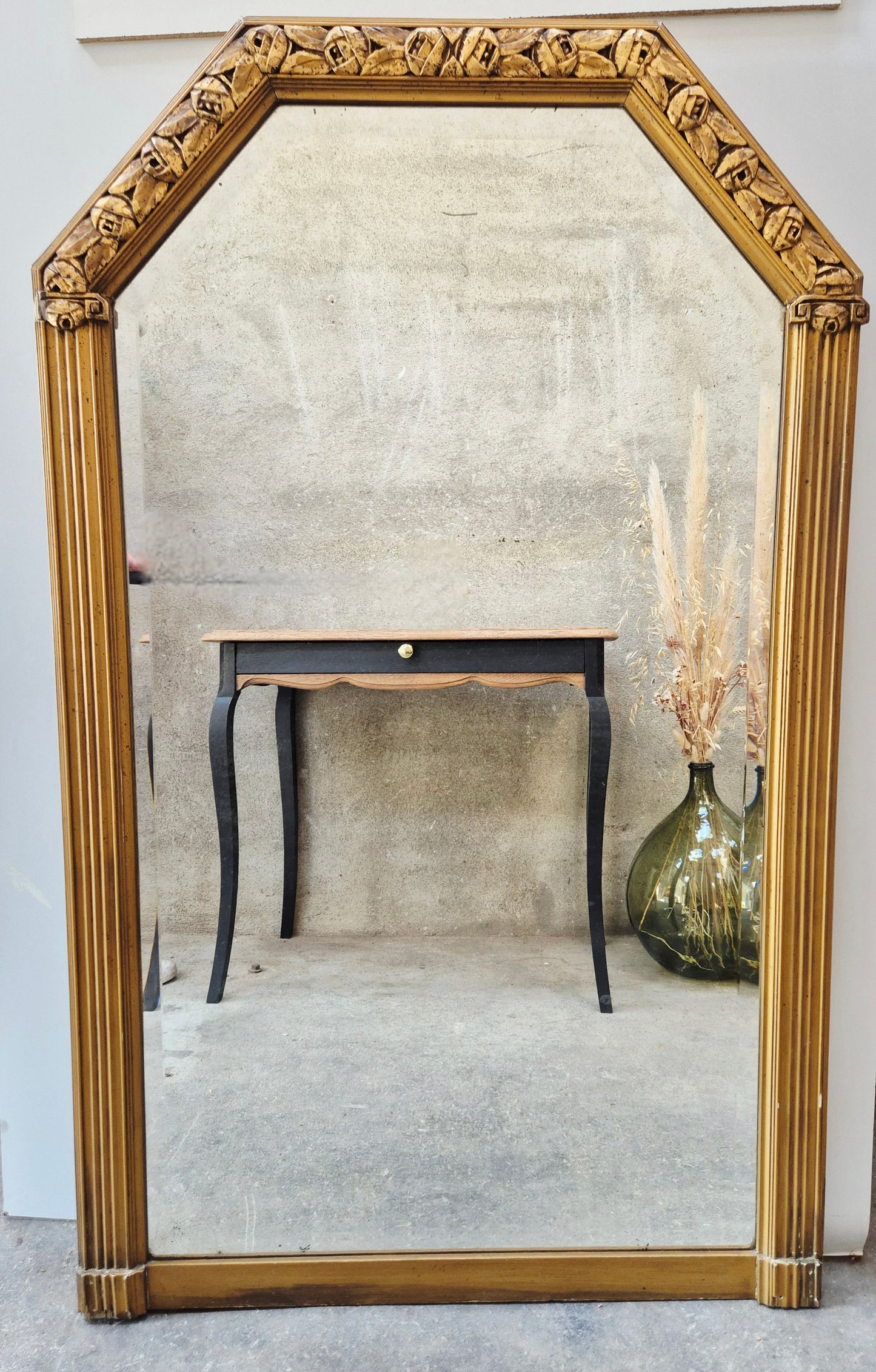 Grand miroir ancien vintage – objet de seconde main sélectionné par Déco à Deux