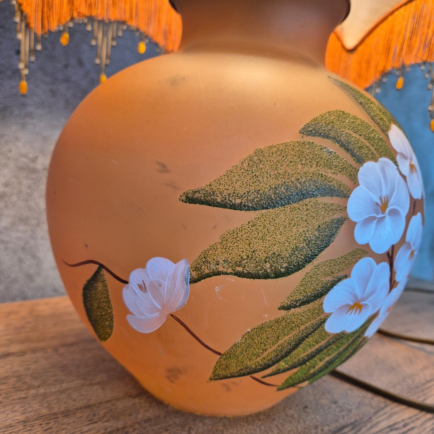 Lampe à poser en verre bohème vintage – objet de seconde main sélectionné par Déco à Deux