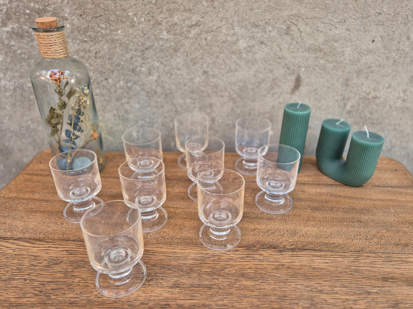Lot verres à pied (eau) en cristal vintage – objet de seconde main sélectionné par Déco à Deux