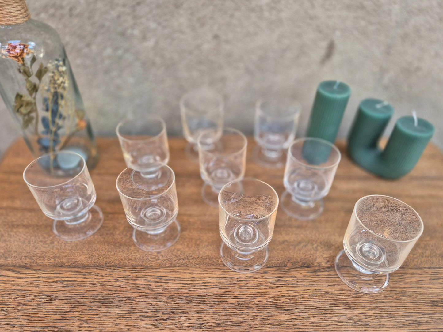 Lot verres à pied (eau) en cristal vintage – objet de seconde main sélectionné par Déco à Deux