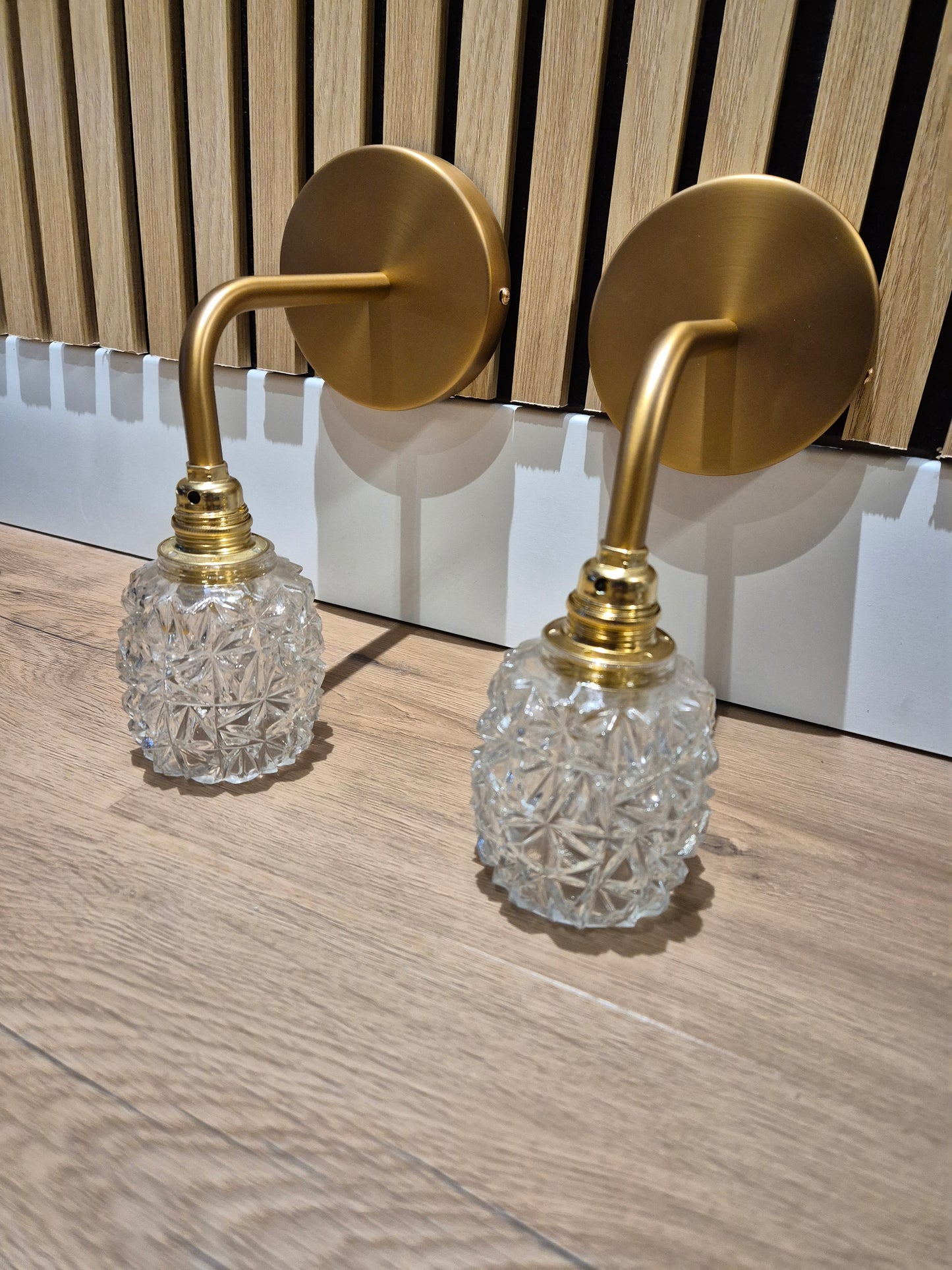 Paire d'appliques verres anciens vintage – objet de seconde main sélectionné par Déco à Deux
