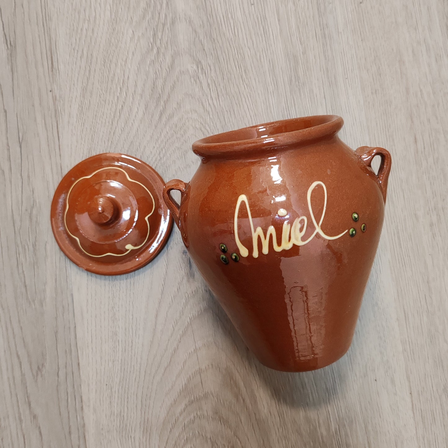 Pot à Miel en terre cuite vintage – objet de seconde main sélectionné par Déco à Deux