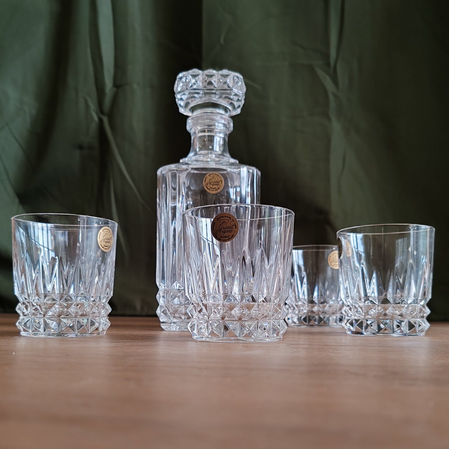 Service à whisky cristal d'arques vintage – objet de seconde main sélectionné par Déco à Deux