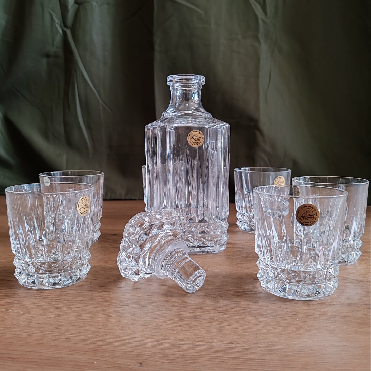 Service à whisky cristal d'arques vintage – objet de seconde main sélectionné par Déco à Deux