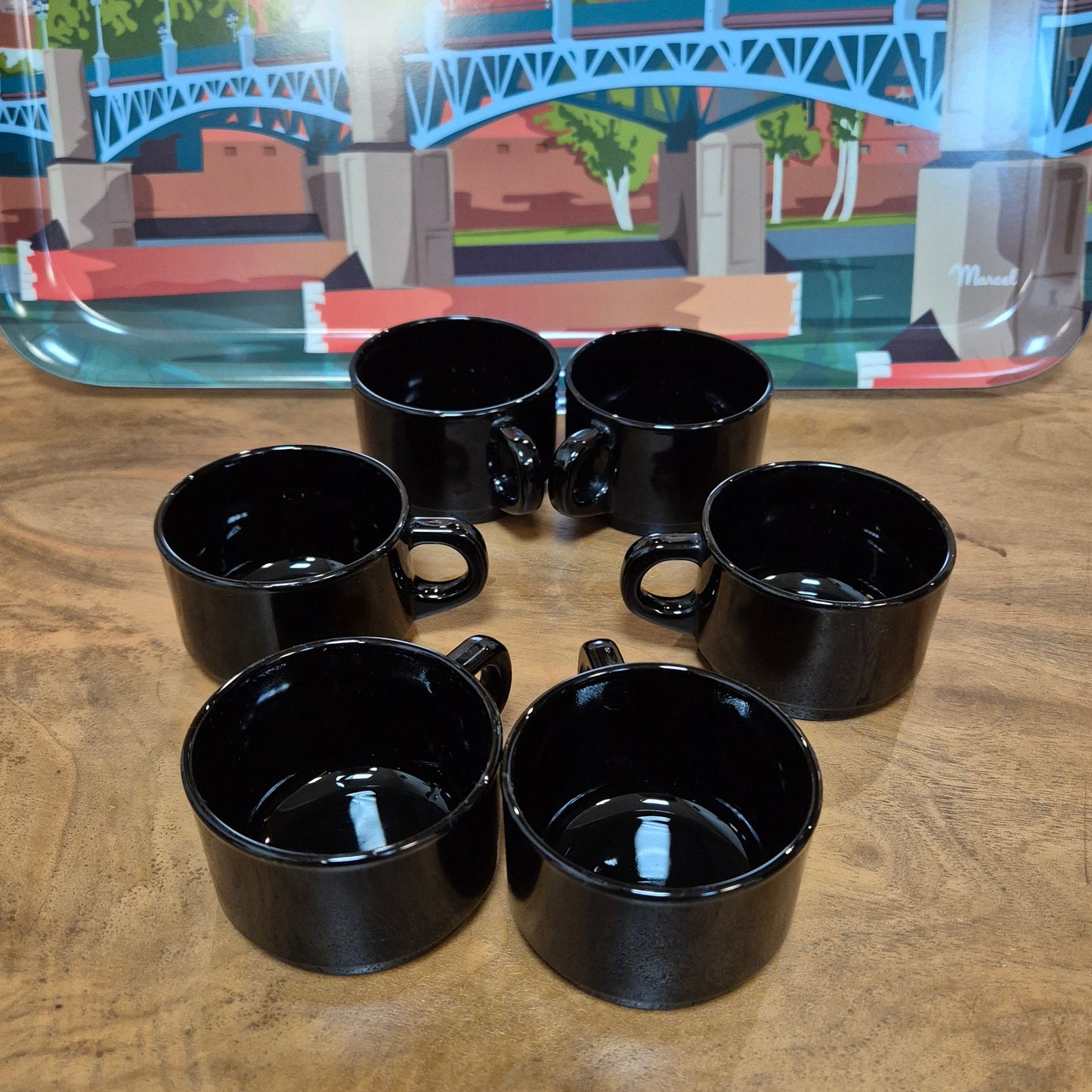 Ensemble de six tasses expresso Arcoroc vintage– Décoration vintage & mobilier restauré | Déco à Deux